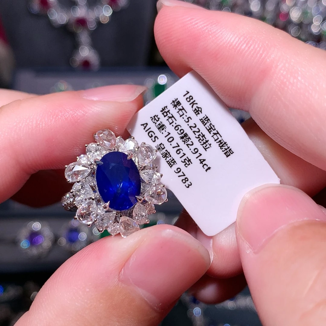 【闪购商品】蓝宝石戒指18K金镶嵌