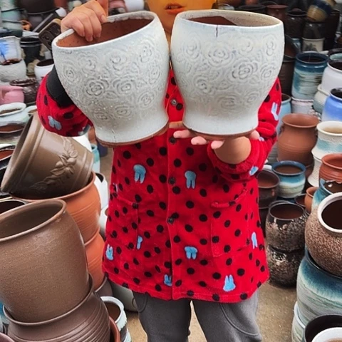 口18高20瑕疵两个盆。