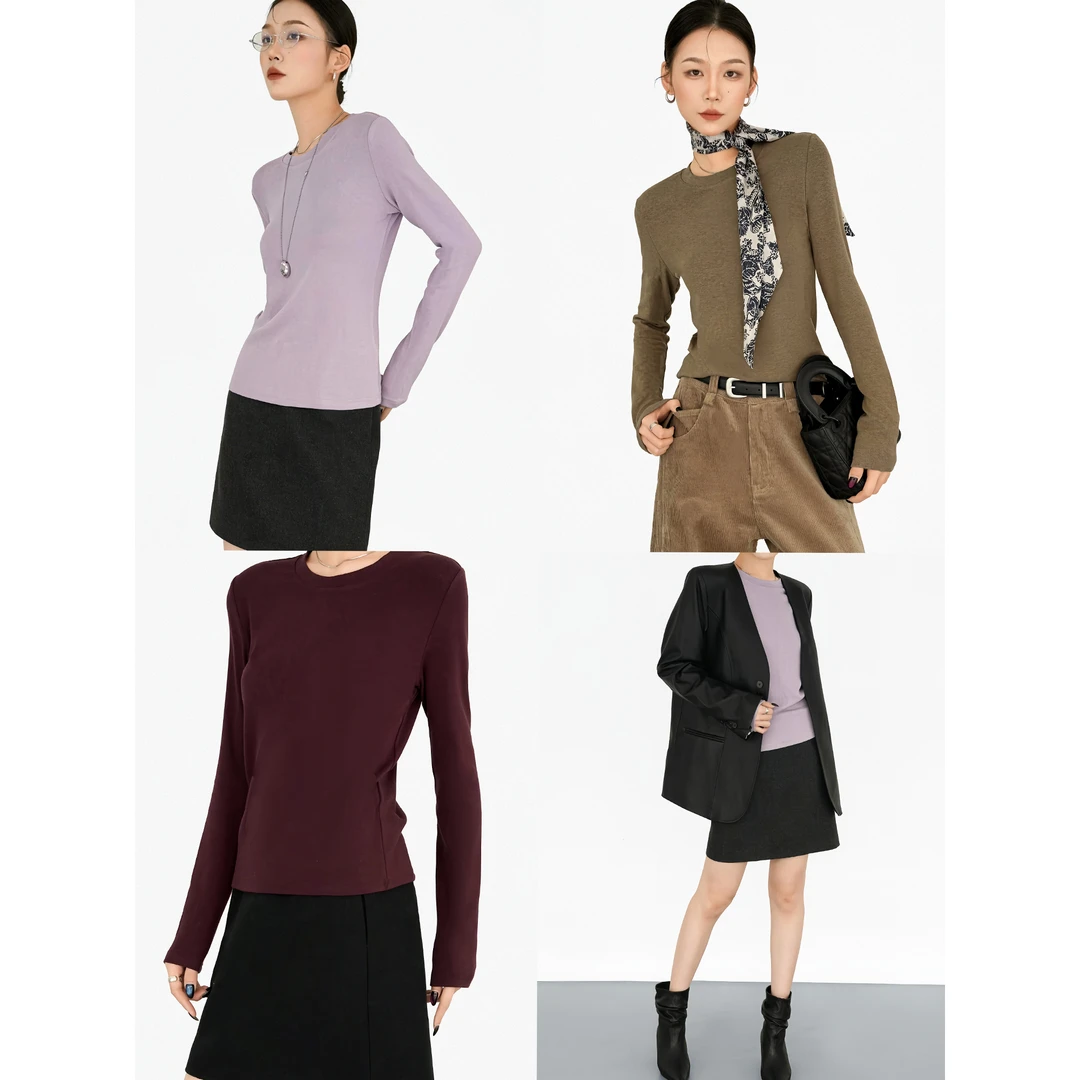 尼采 官方直营｜小舒服T恤｜真德绒纤维素纤维珠边工艺百搭T恤62073