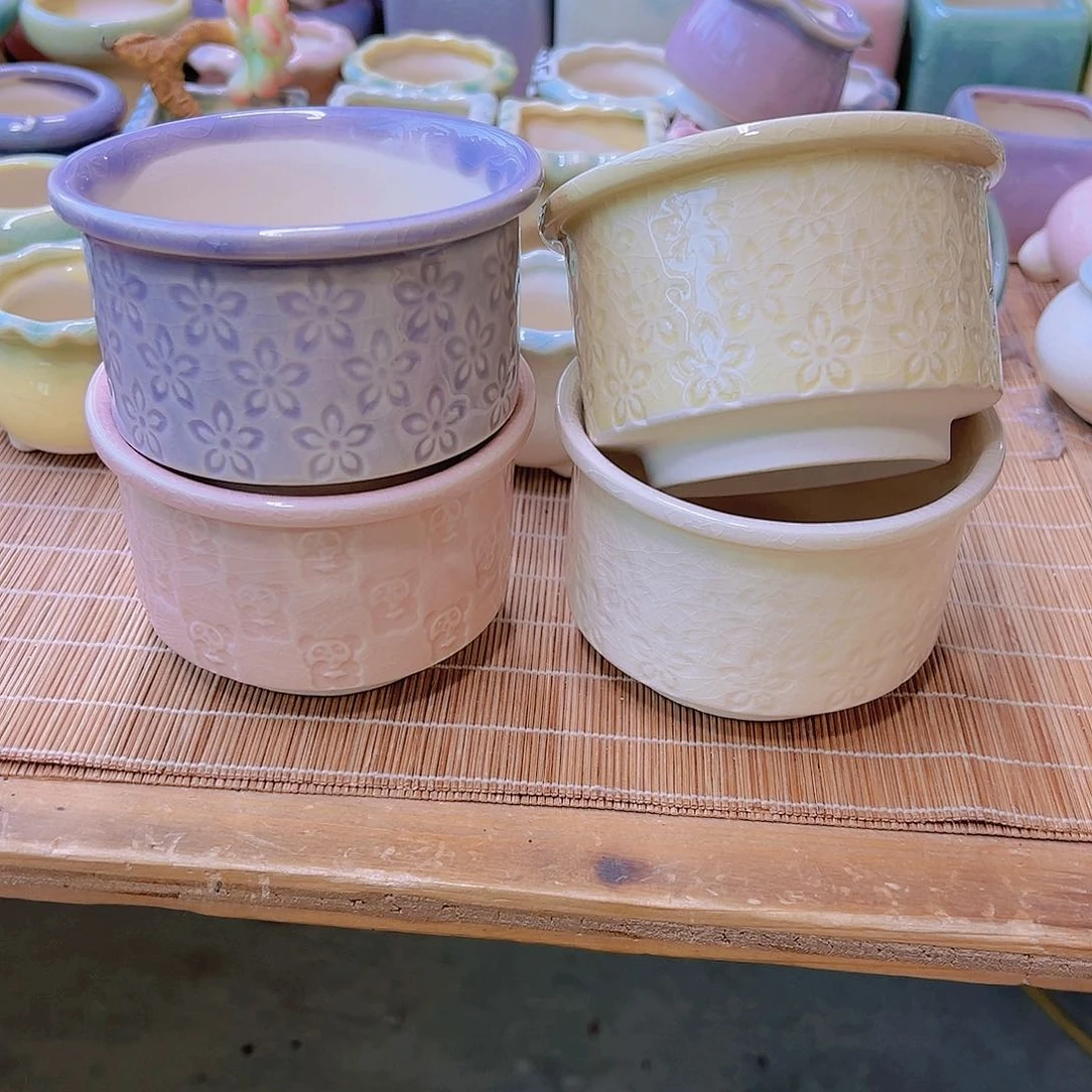 红陶陶瓷花盆满12包邮