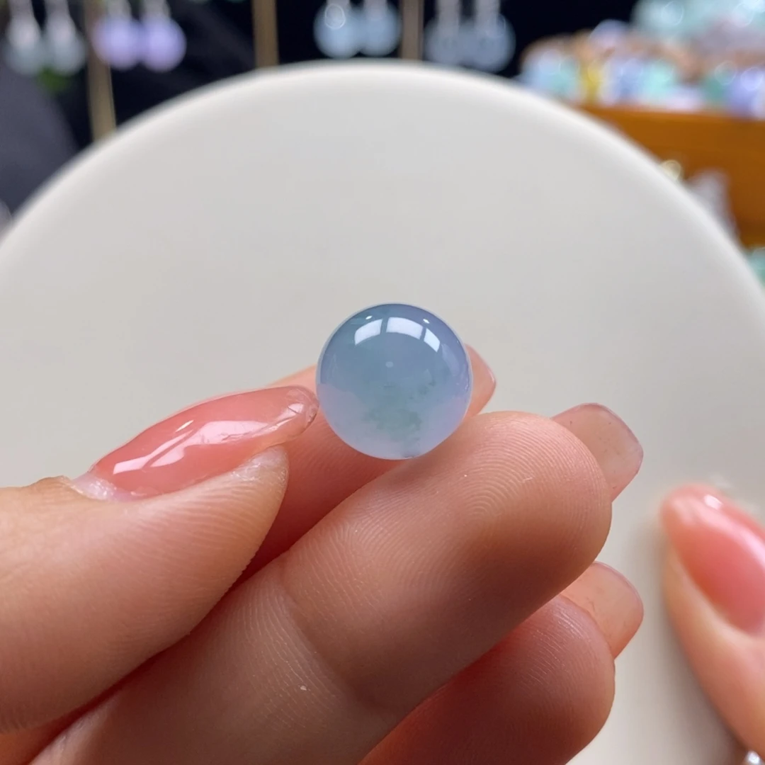 翡翠吊坠(不含链)未镶嵌翡翠梦幻春彩圆珠