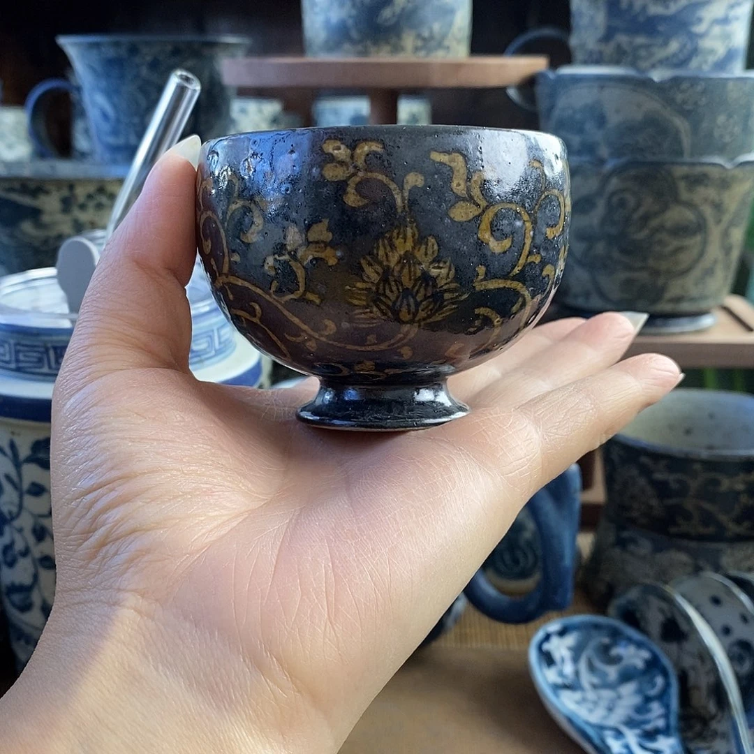 陶手工手绘青花高温陶瓷