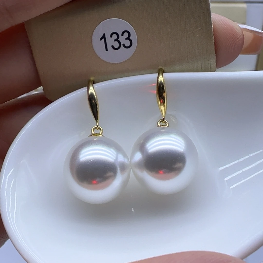 淡水珍珠耳饰银S925镶嵌