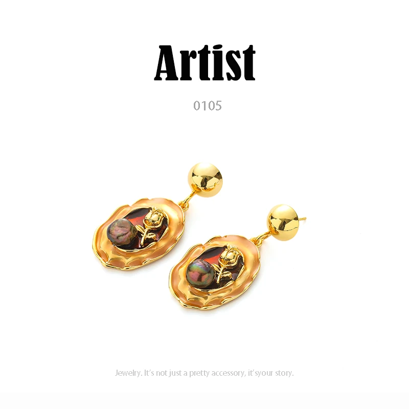 镀K金  Artist    耳饰～0105