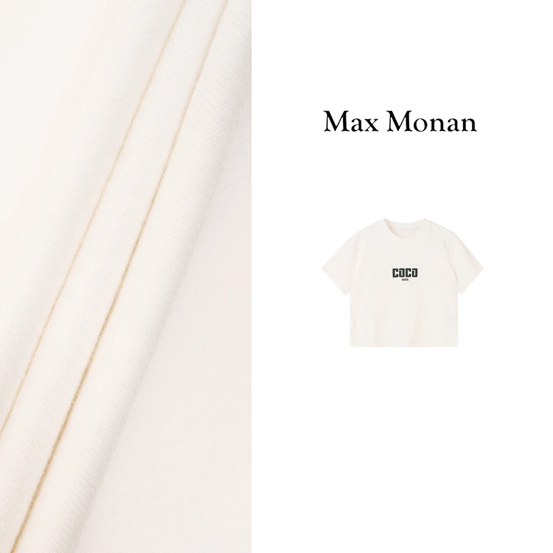 【Max Monan】 CoCo 百搭休闲印花宽松小众短袖T恤23C2913
