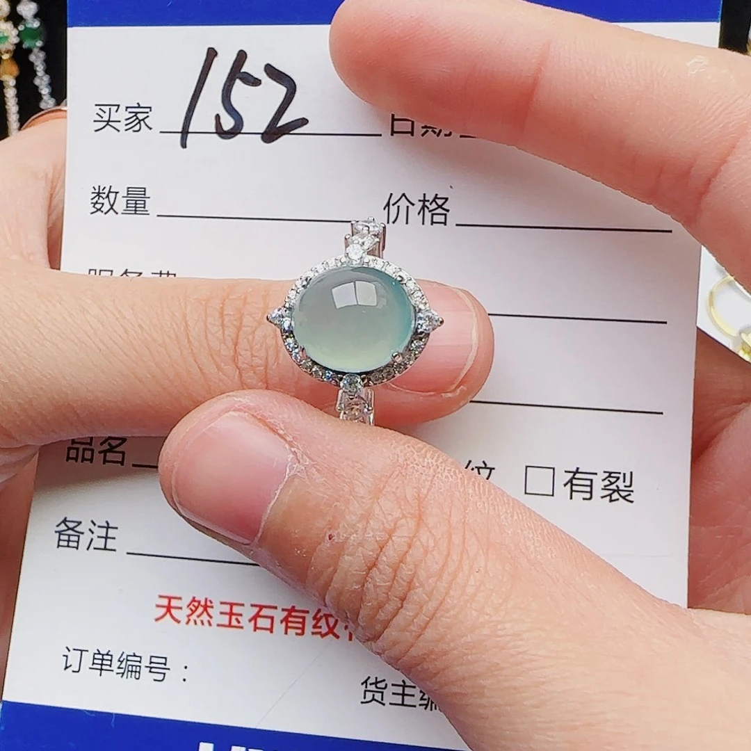 翡翠戒指银S925镶嵌耗****）11122222