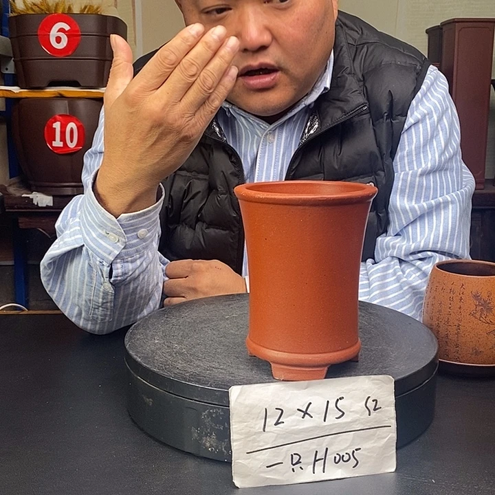 紫砂花盆货号一只H005