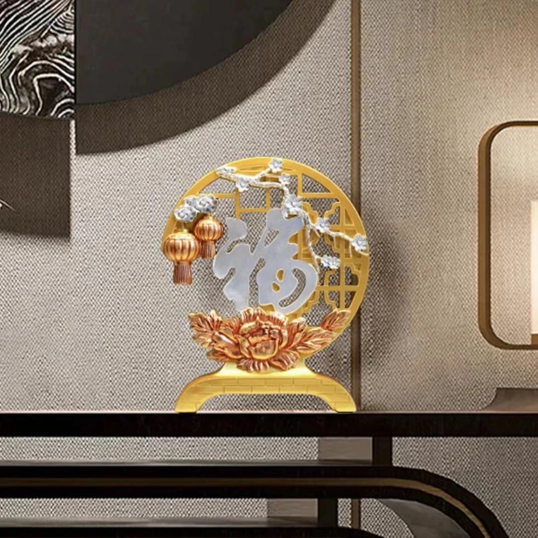 摆件装饰品乔迁礼品客厅酒柜电视柜玄关家居现代轻奢创意福工艺品