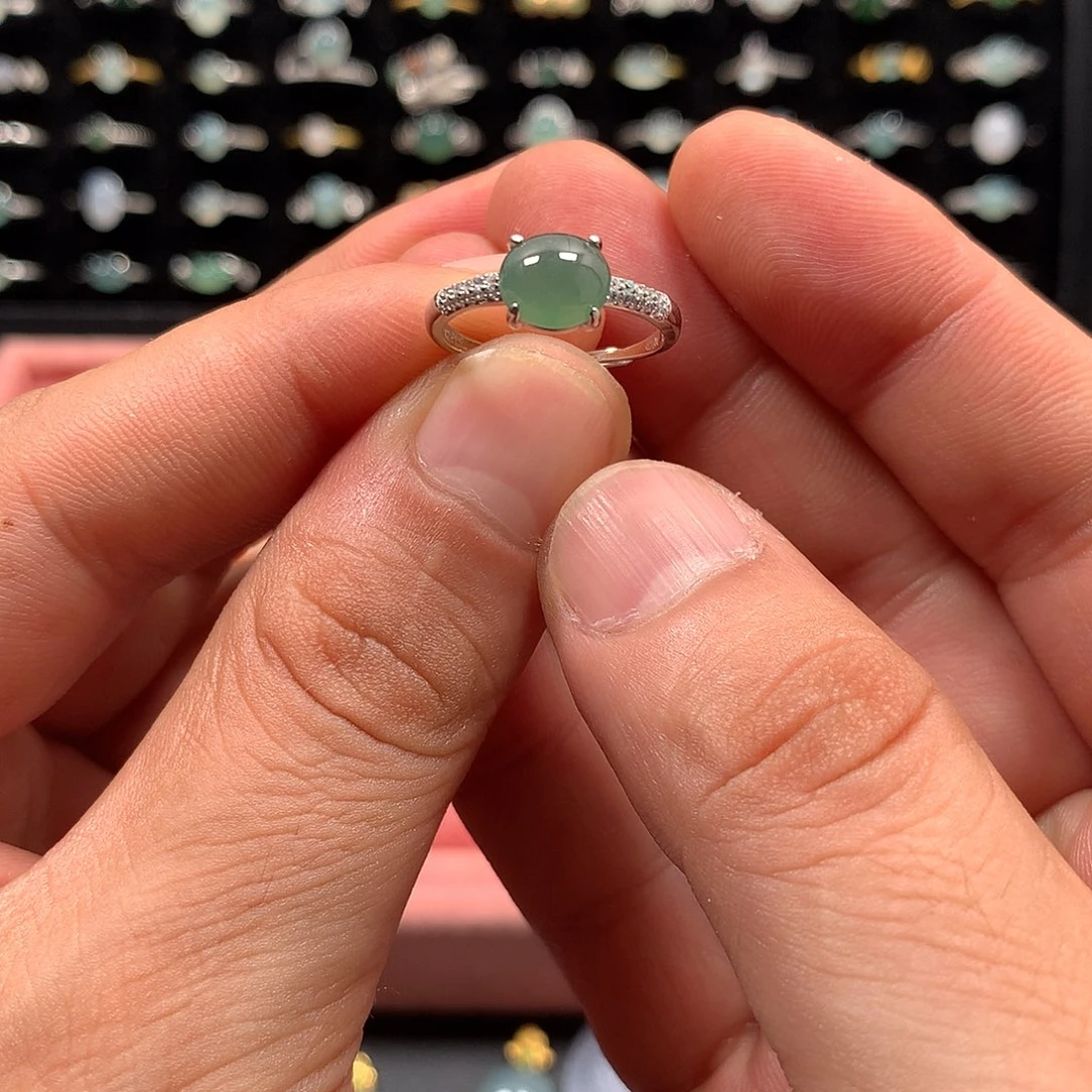 ****翡翠银S925镶嵌戒指30