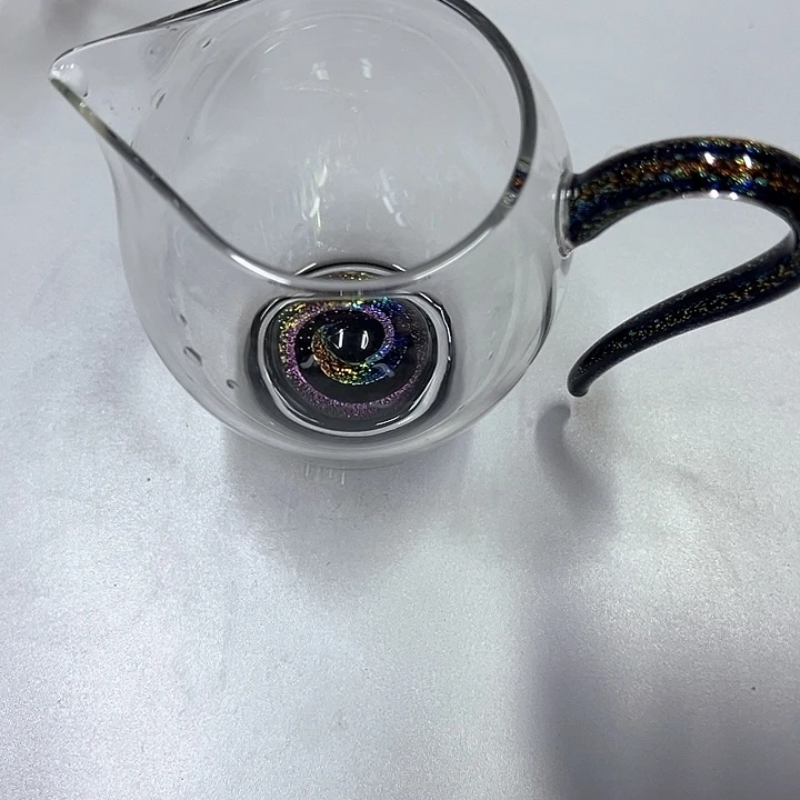 玻璃手工艺品暗夜金把手公道恭喜发财