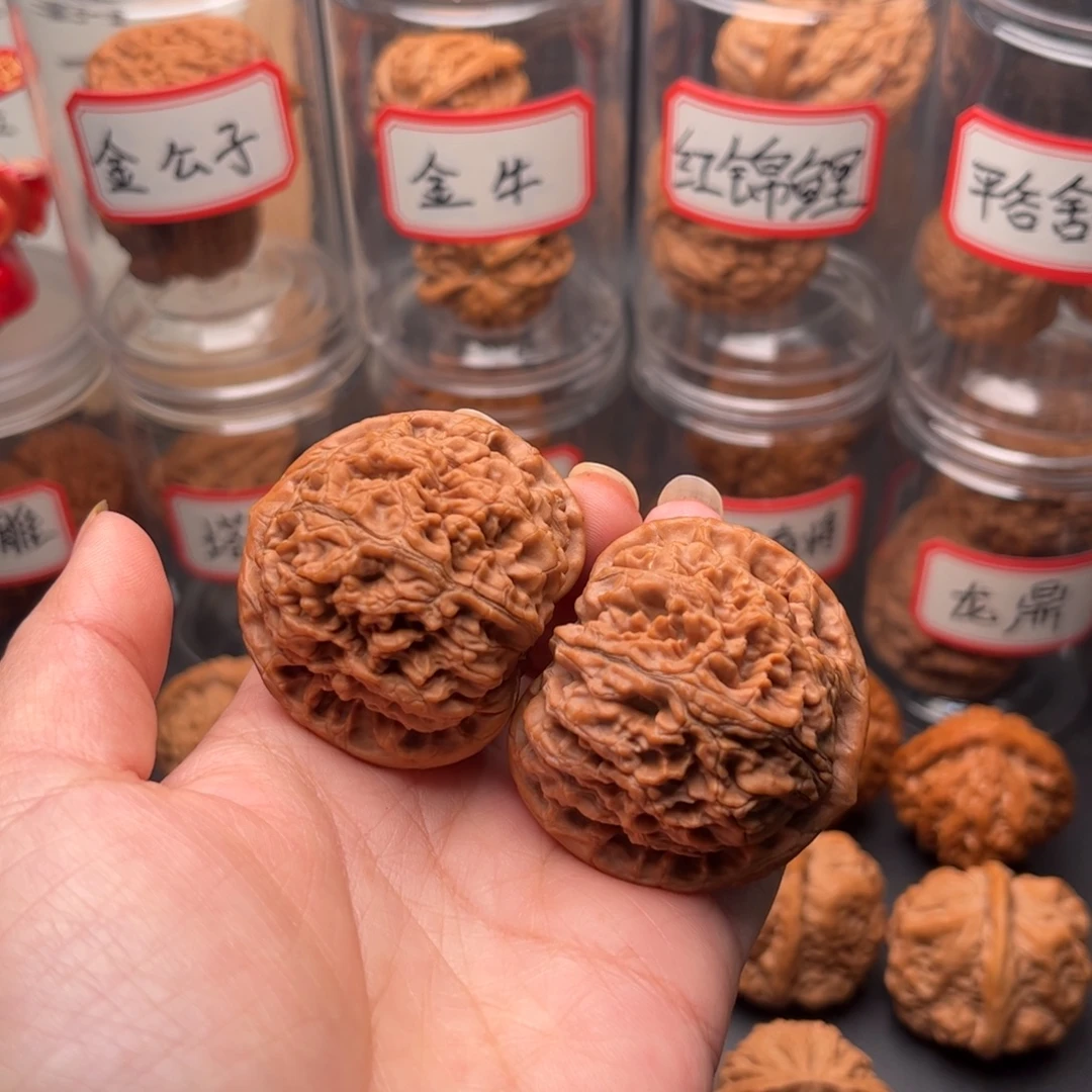 文玩核桃把件45精品水龙纹
