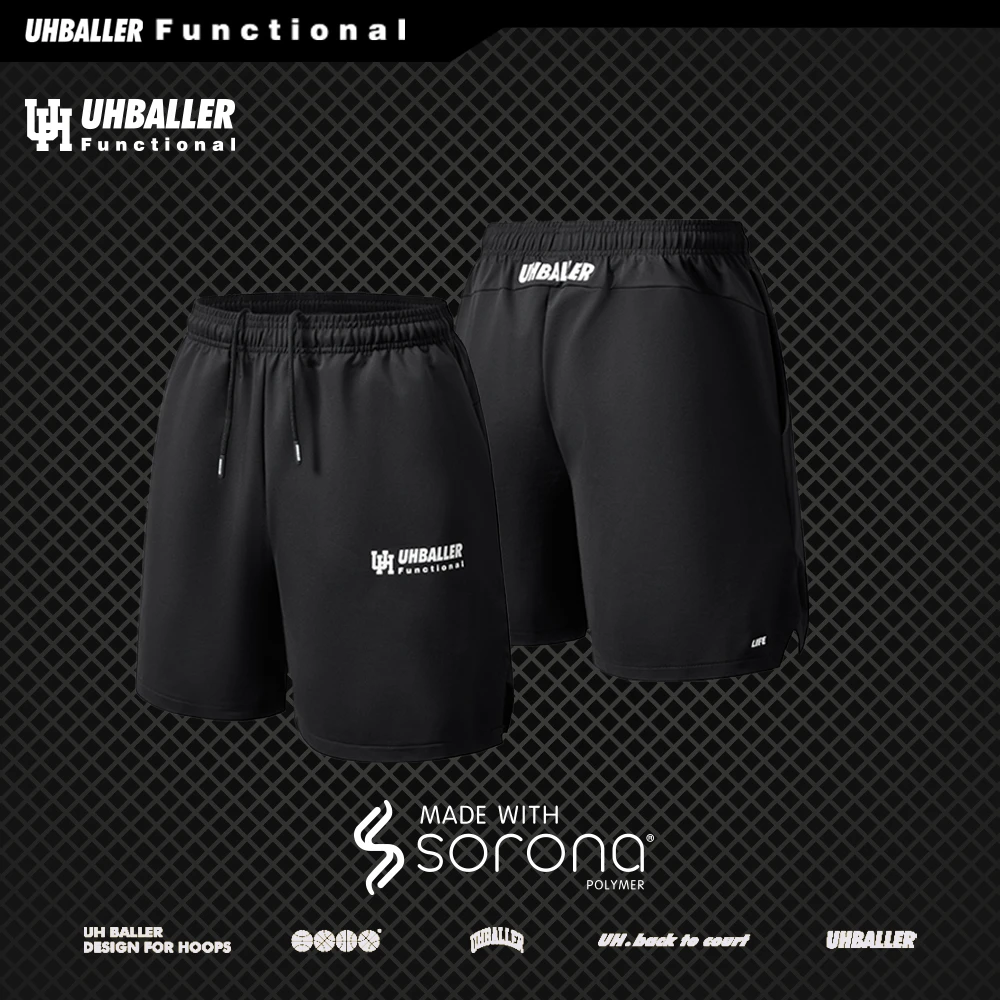 UH美式潮流篮球短裤四分运动裤机能训练健身速干高弹索罗娜短裤