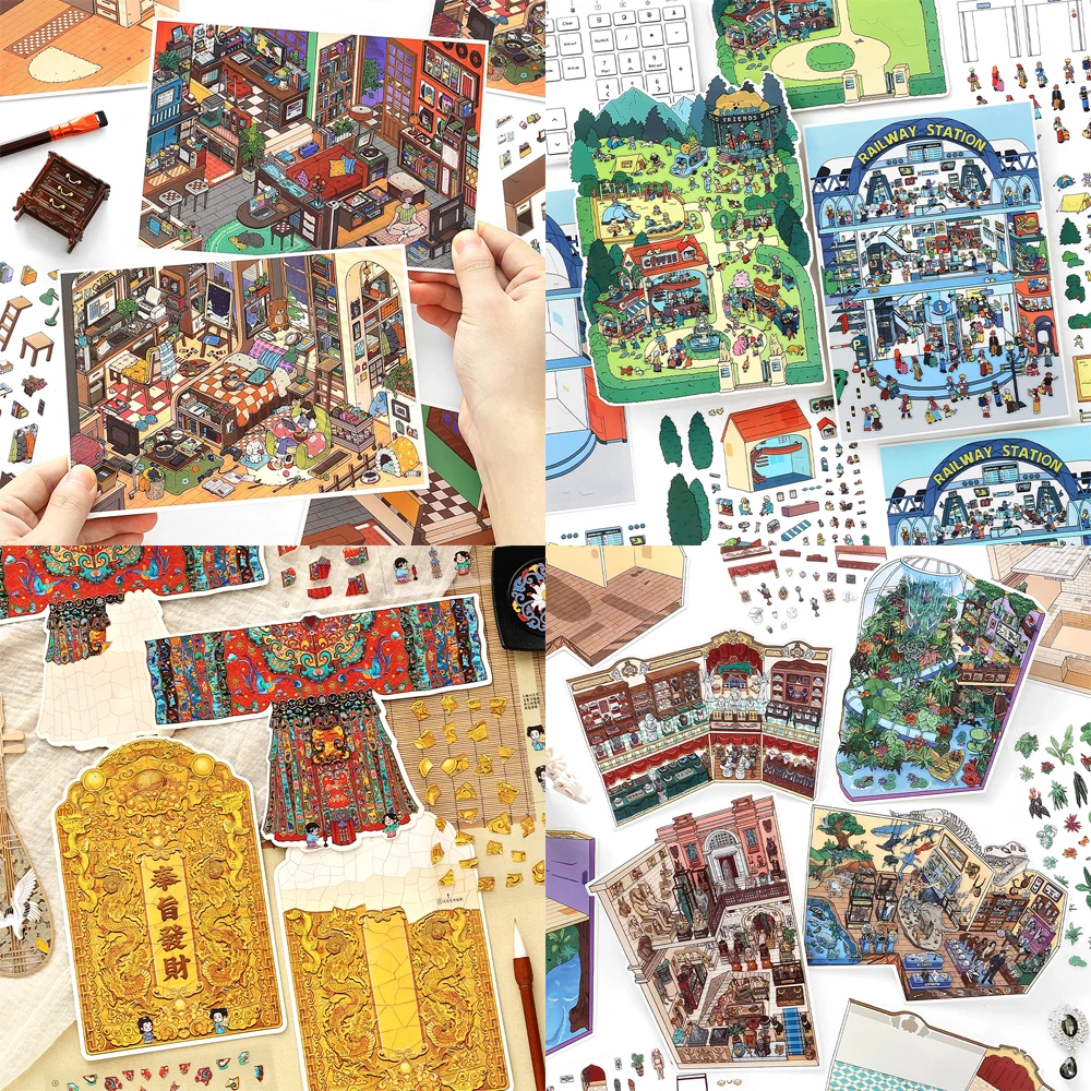 infeel.me造景贴纸今日营业中三十弹微缩场景贴纸3D立体手工diy