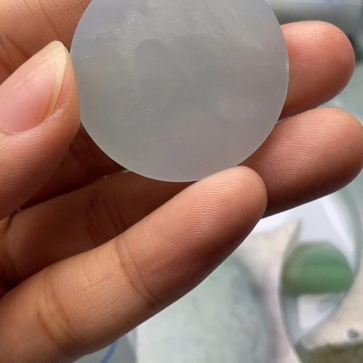 未镶嵌定制翡翠片料定制平安扣不提换