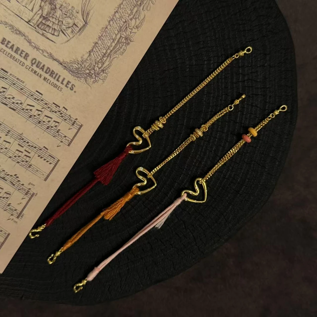 【金娜娜】心动信号手链 非遗錾刻原创时尚足金999手链