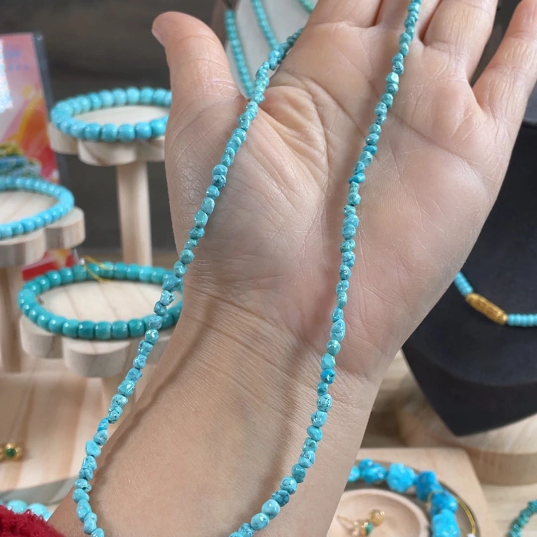 绿松石未镶嵌套链随型颈链