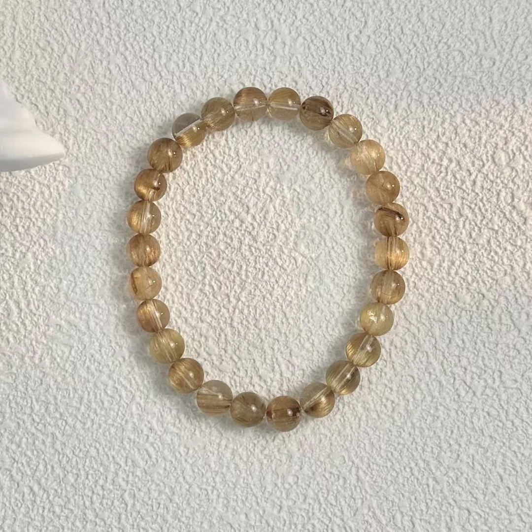 金发晶维纳斯单圈手串（天然珠宝多样性发其一）