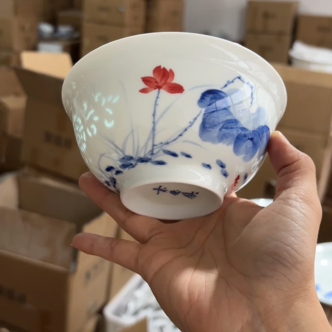 玉瓷景德镇陶瓷米饭碗两只好的