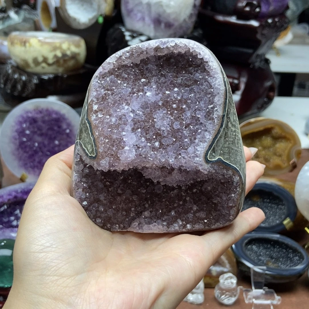 紫晶摆件未镶嵌水晶