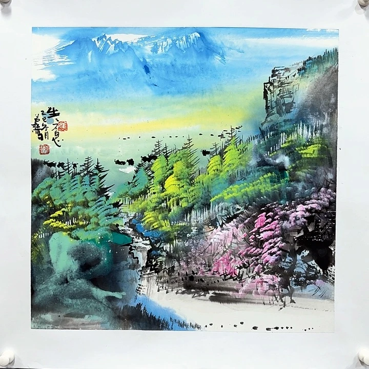 国画亲笔手绘放心去藏