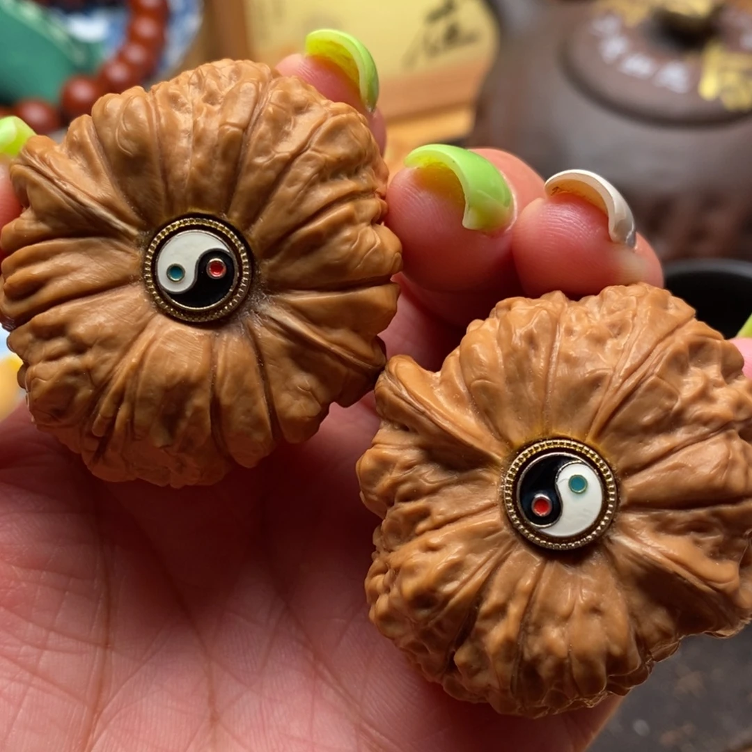 文玩核桃把件44尺全品蓟县元宝