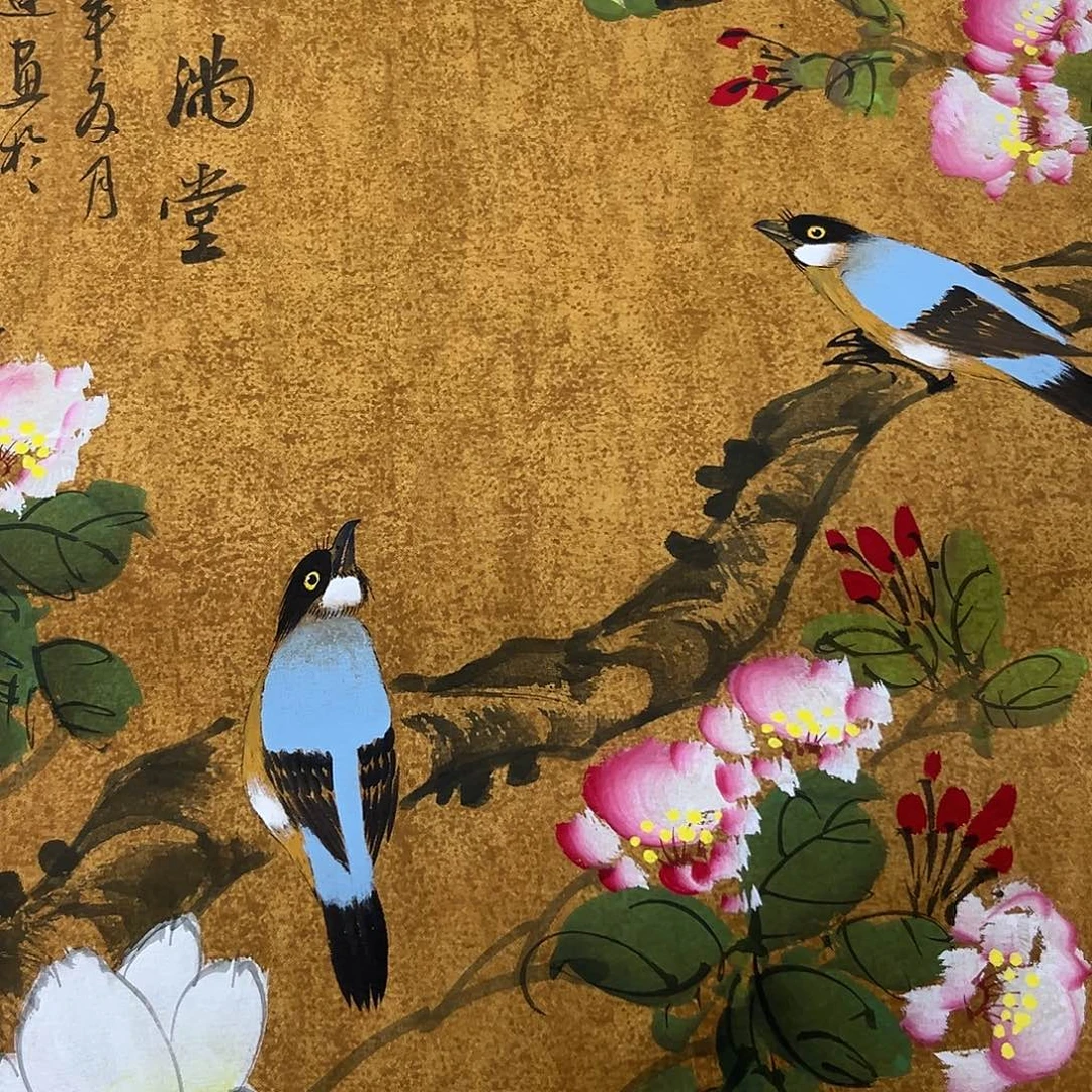 国画国画老师手绘作品