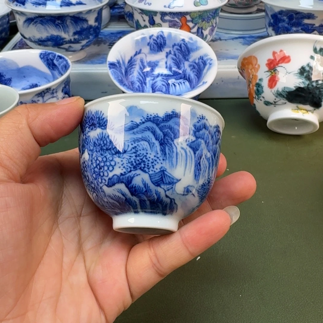 陶瓷景德镇纯手绘茶具圆圆213