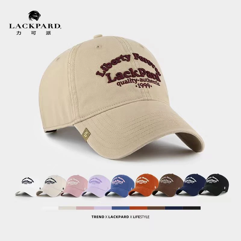 LACKPARD鸭舌帽女四季全棉软顶棒球帽男大帽檐显脸小时尚百搭帽子