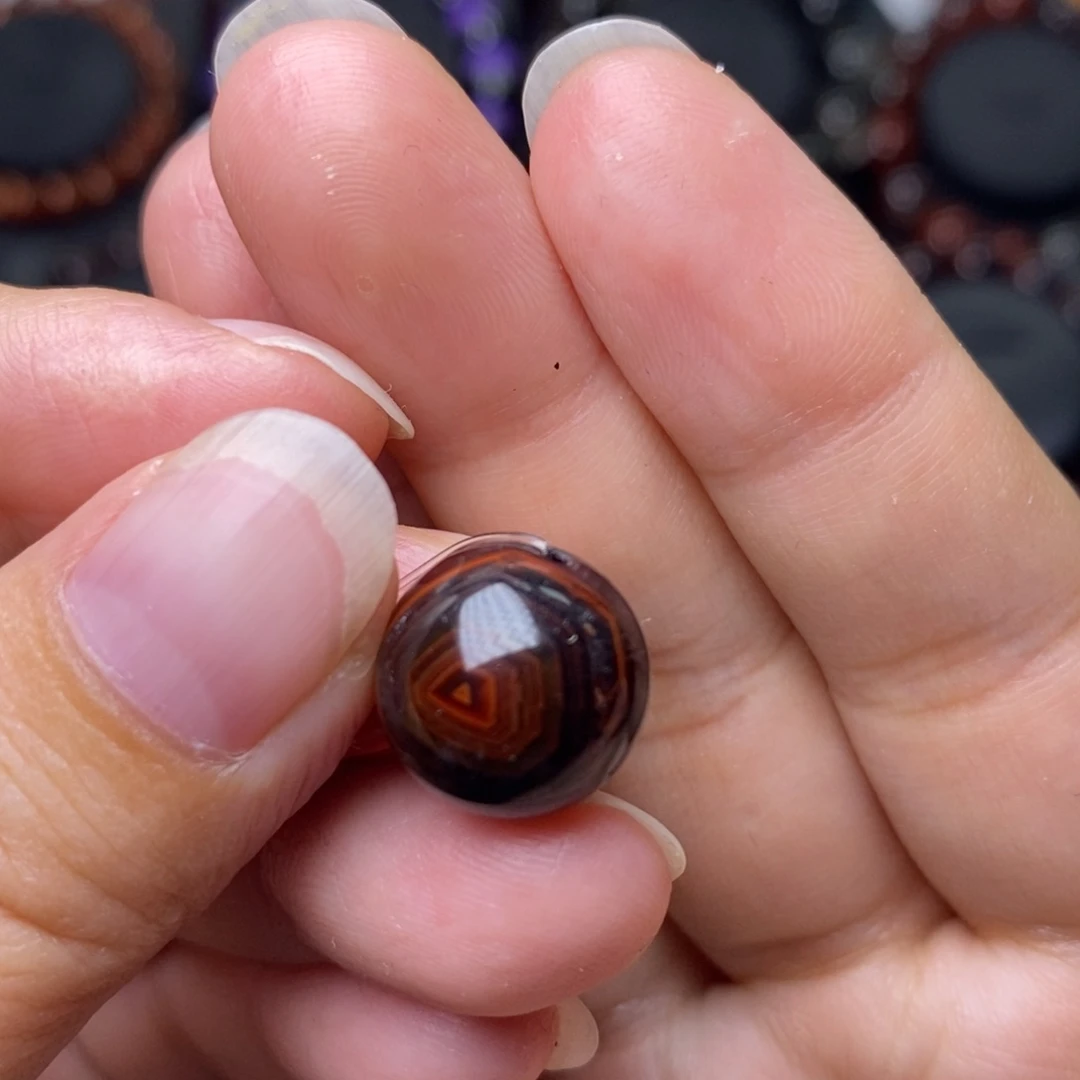 未镶嵌手链水晶极光八卦眼单珠13mm