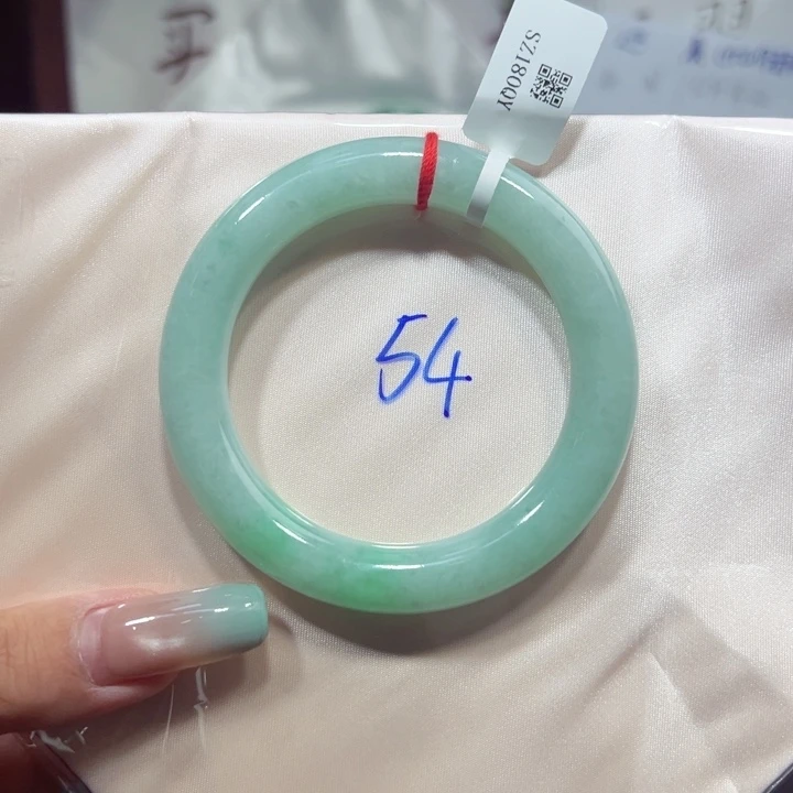 翡翠手镯（圆镯）未镶嵌天然缅甸翡翠A货手镯 33