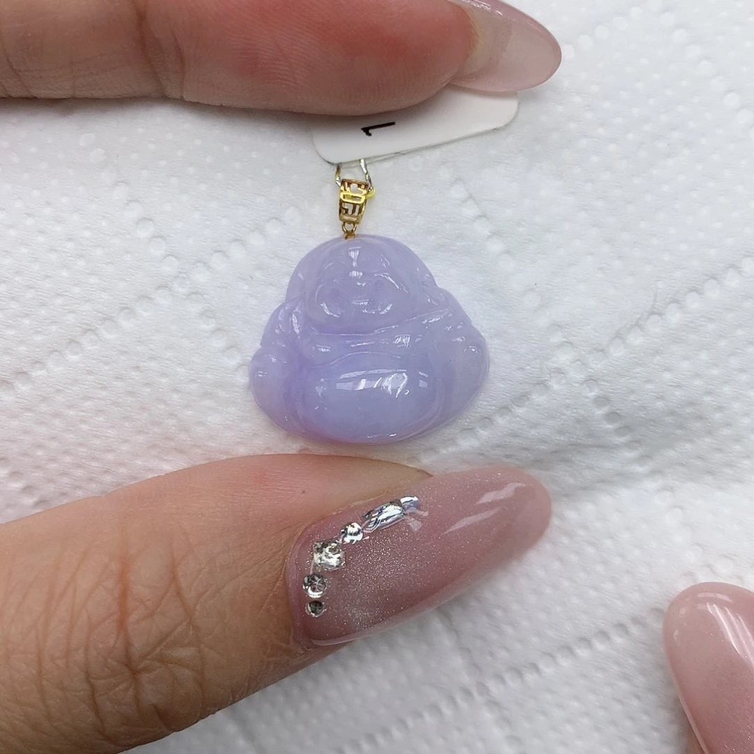 颈饰18K金镶嵌翡翠