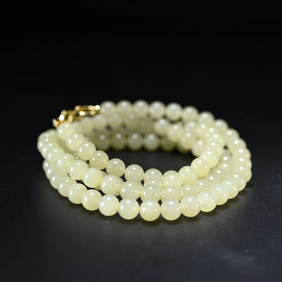 Lot8804和田玉黄玉项链/杭拍