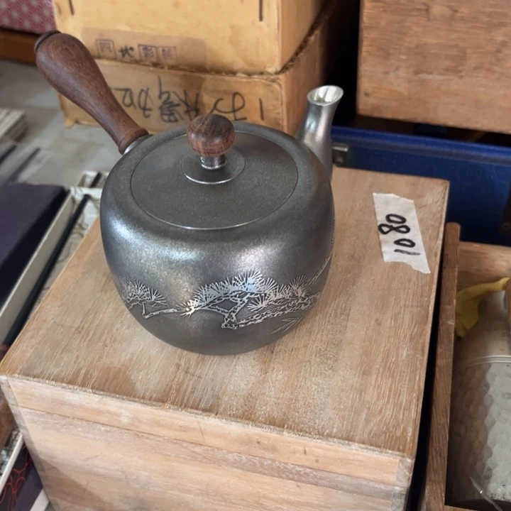 蜜安罐瓷香炉锡茶则