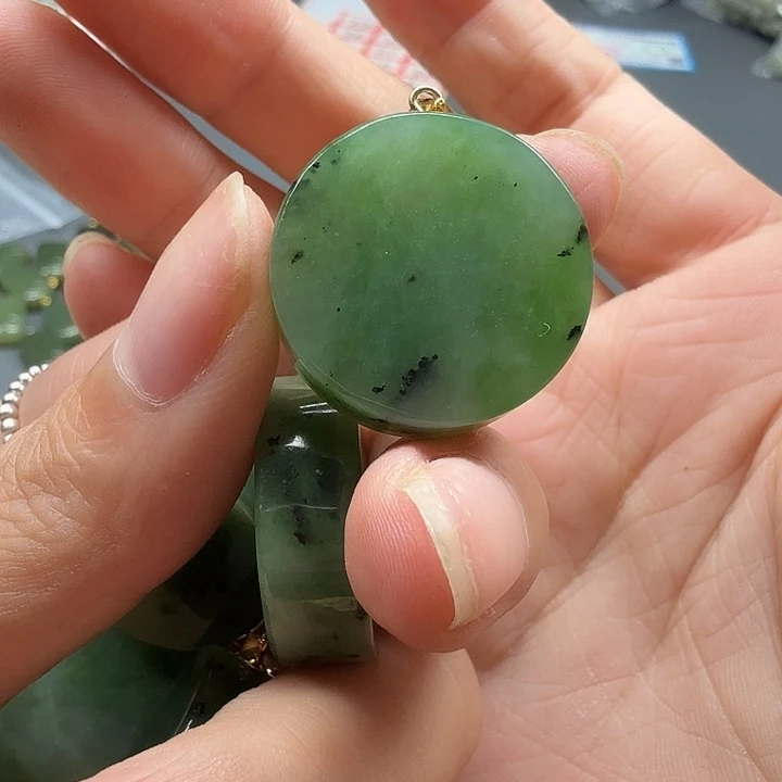 和田玉银S925镶嵌颈饰23