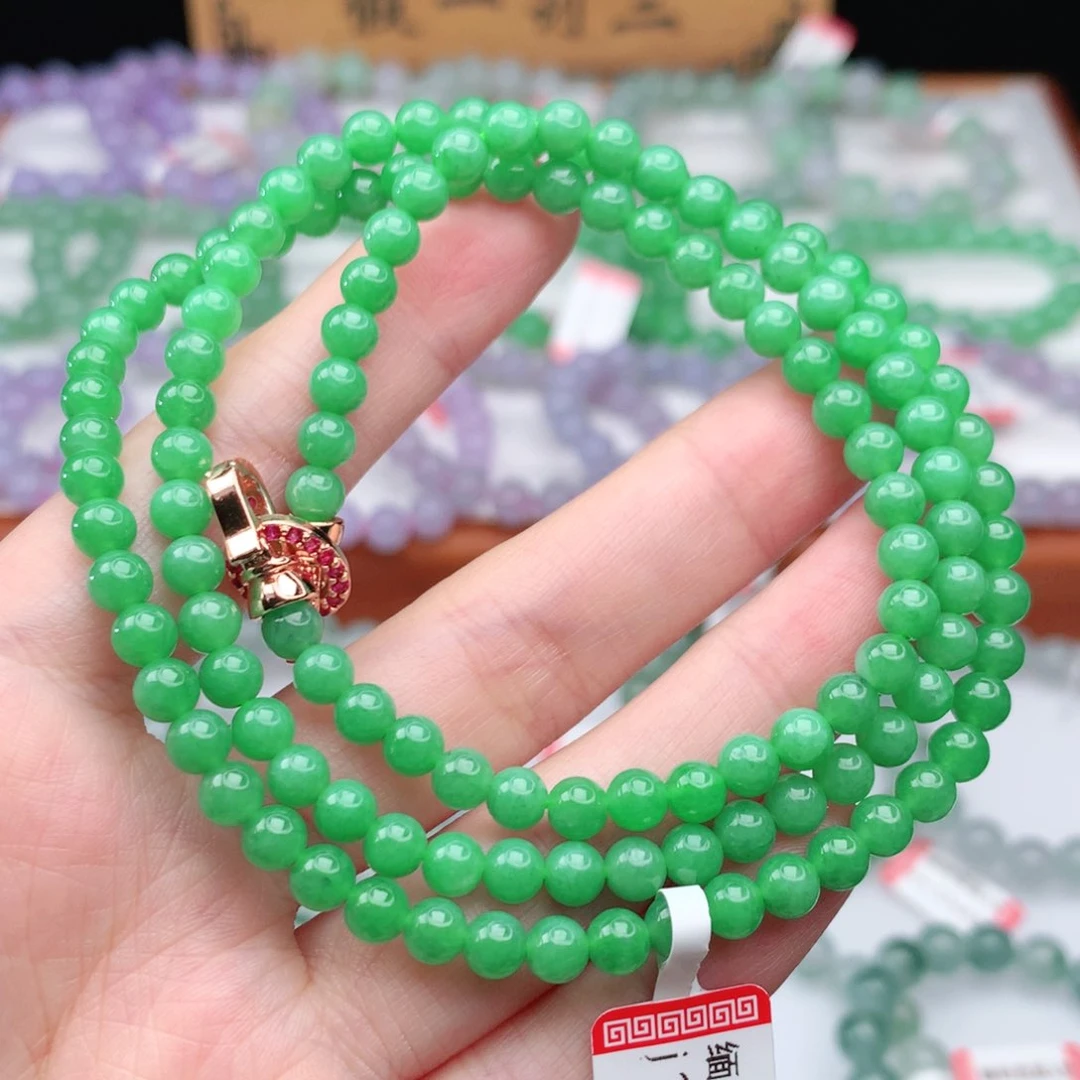 翡翠手链未镶嵌翡翠5mm