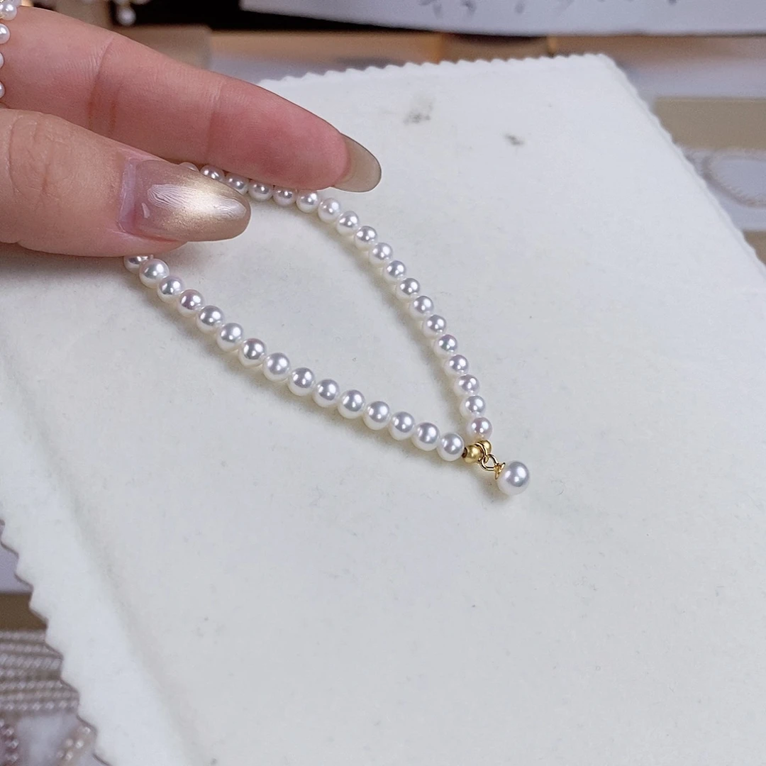银S925镶嵌手绳淡水珍珠