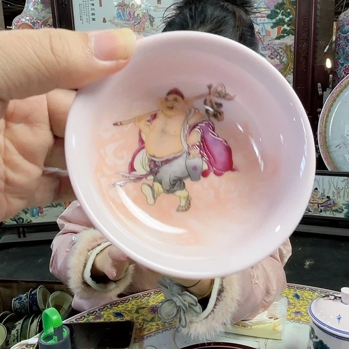 其他陶景德镇高温陶瓷八戒普耳杯红希希