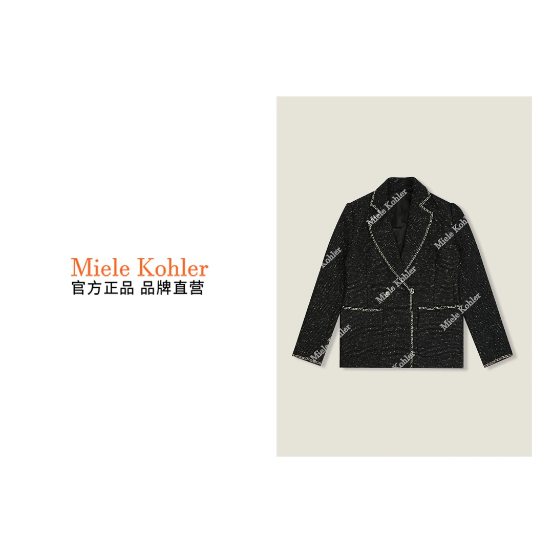 新款时尚小香风气质宽松直筒女士外套MKOMB59003【澳门小源同款】