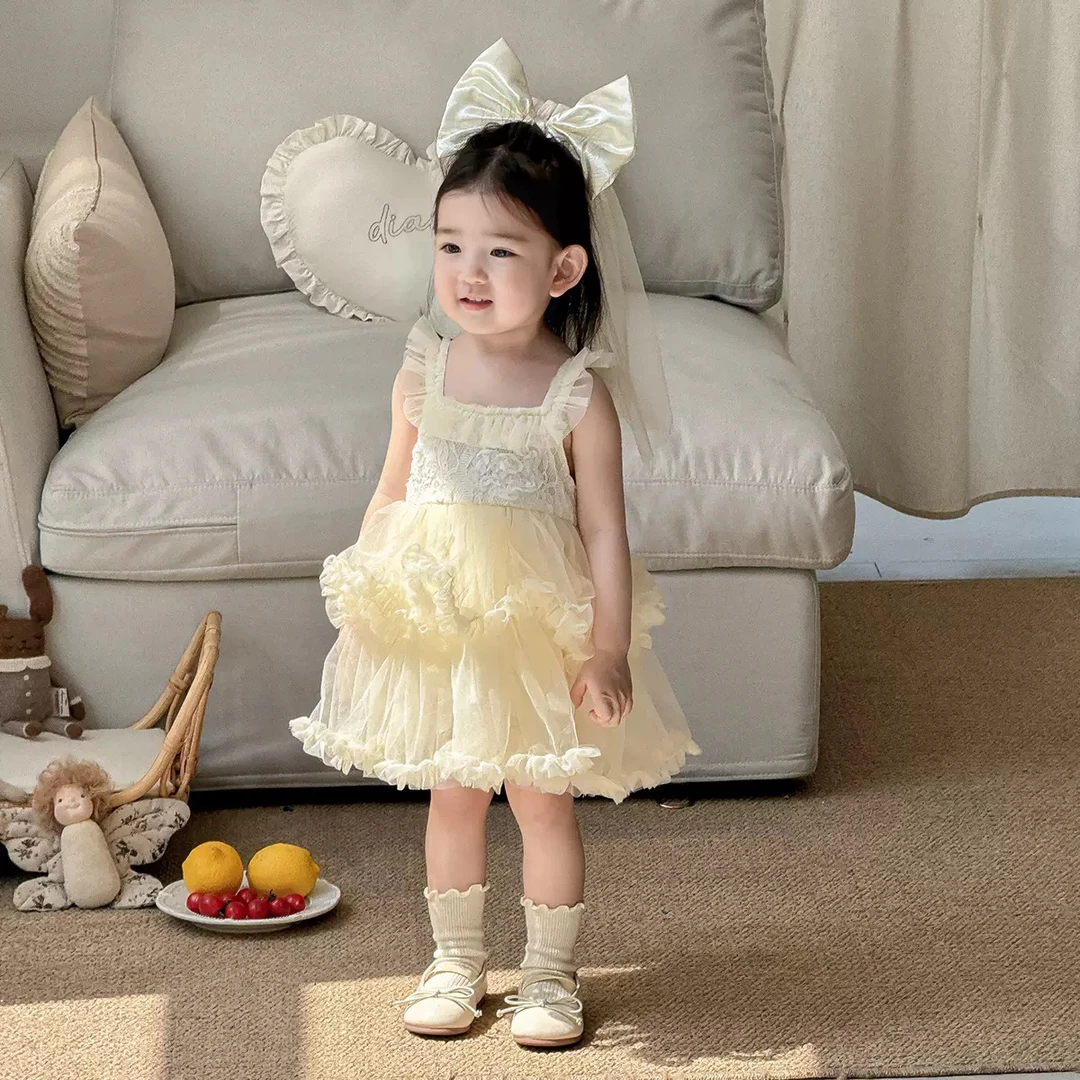 女宝周岁纱裙带头纱（no退no换）