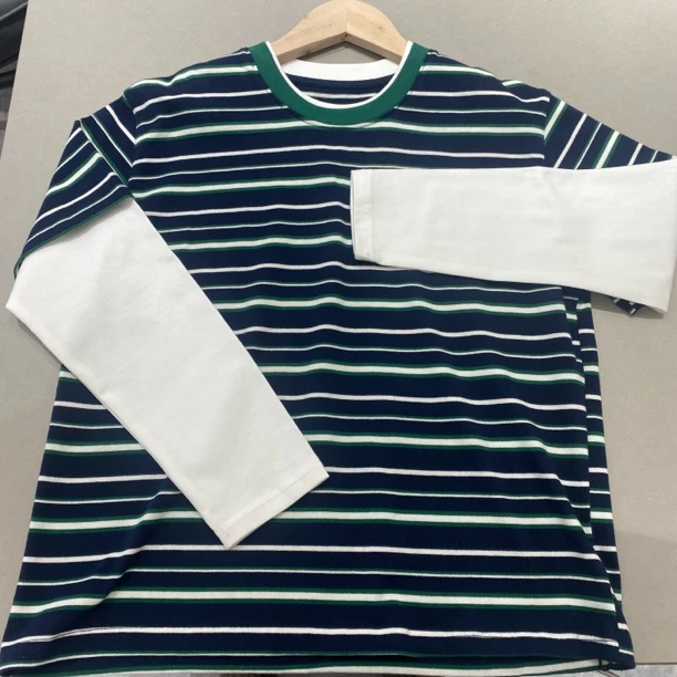 1056儿童彩条假两件