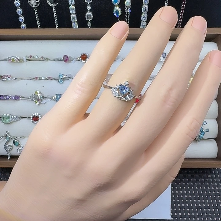 合金戒指坦桑石1141