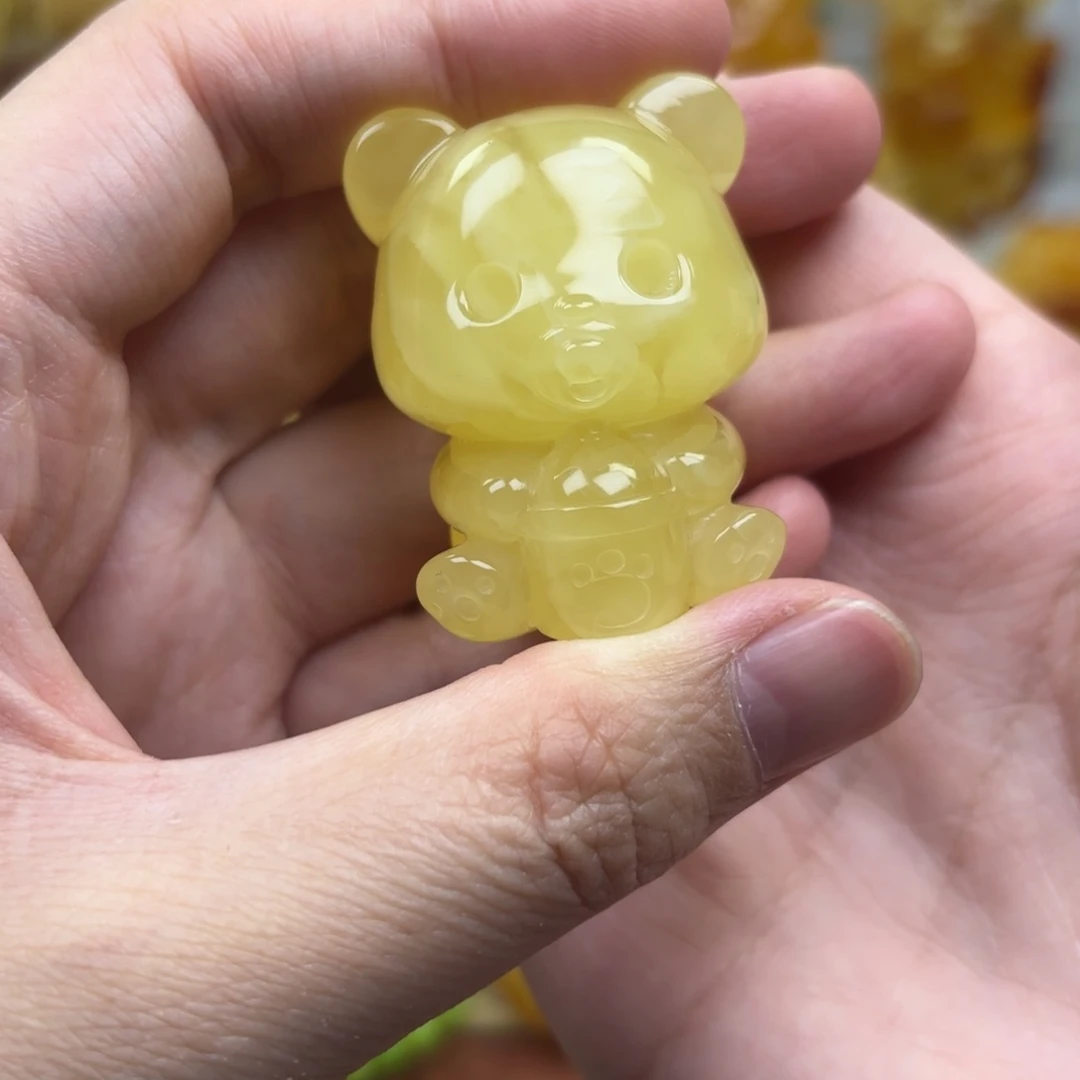 裸石蜜蜡未镶嵌蜜蜡吊坠打孔不退不换