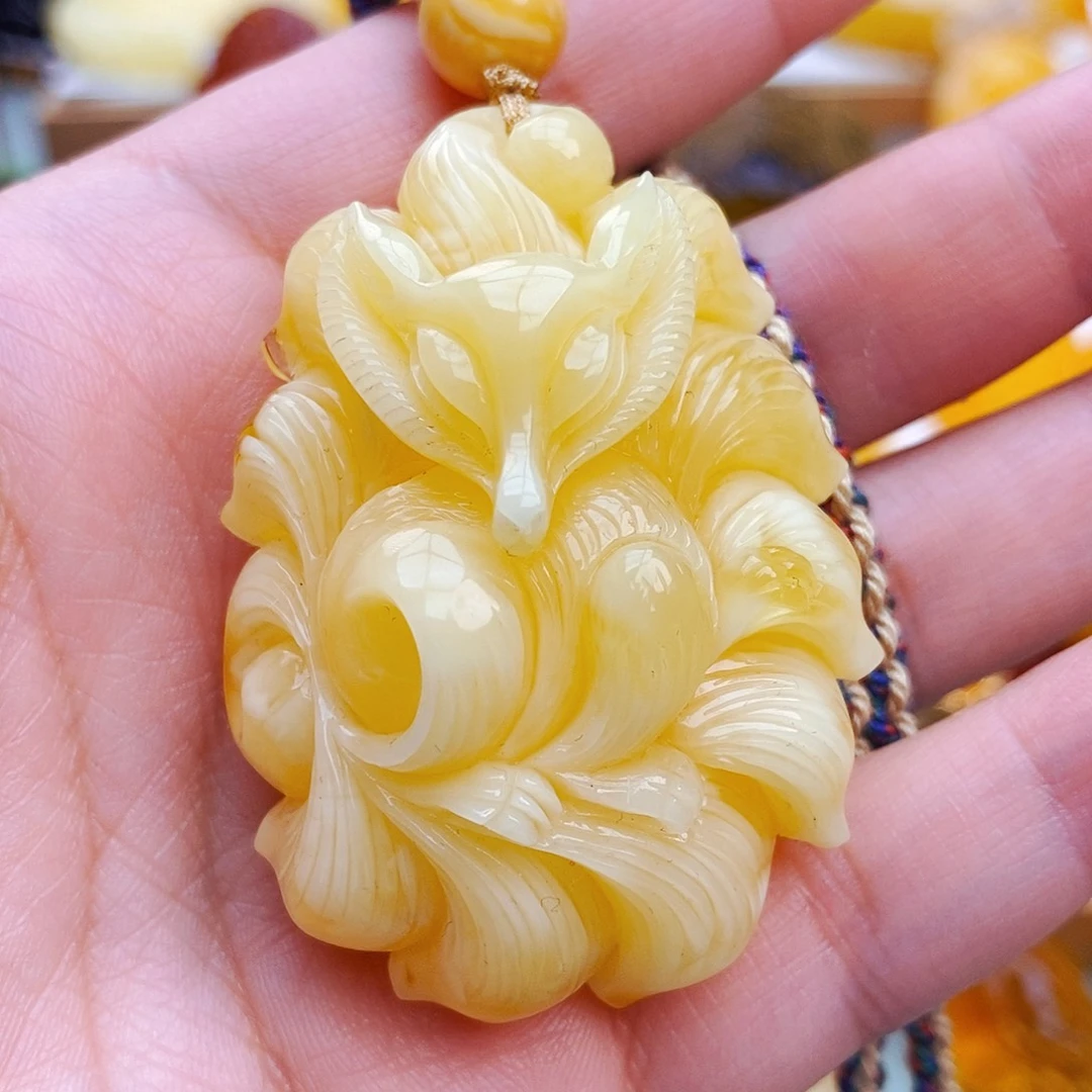 蜜蜡颈饰未镶嵌天然保真假一赔十5