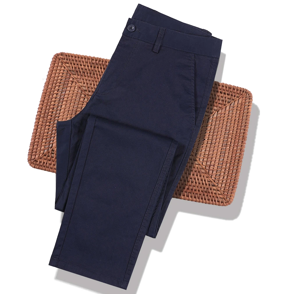 老爷车夏季薄款百搭男士青年日常简约弹力休闲裤男宽松直筒长裤子