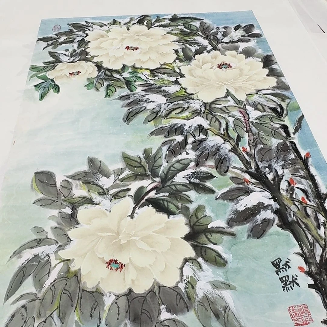 国画三尺手绘家银行哈哈