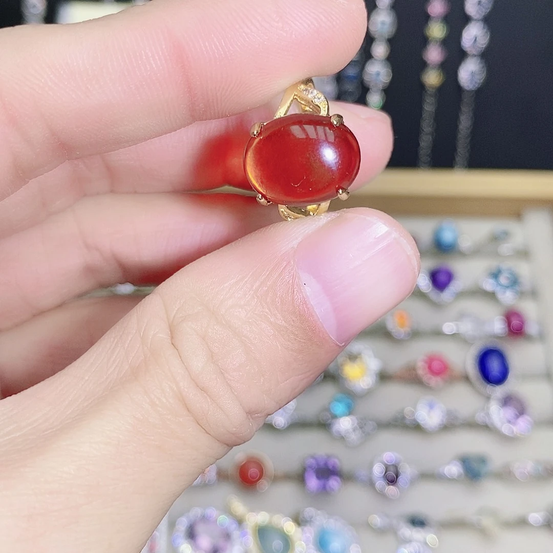 未镶嵌血珀戒指489