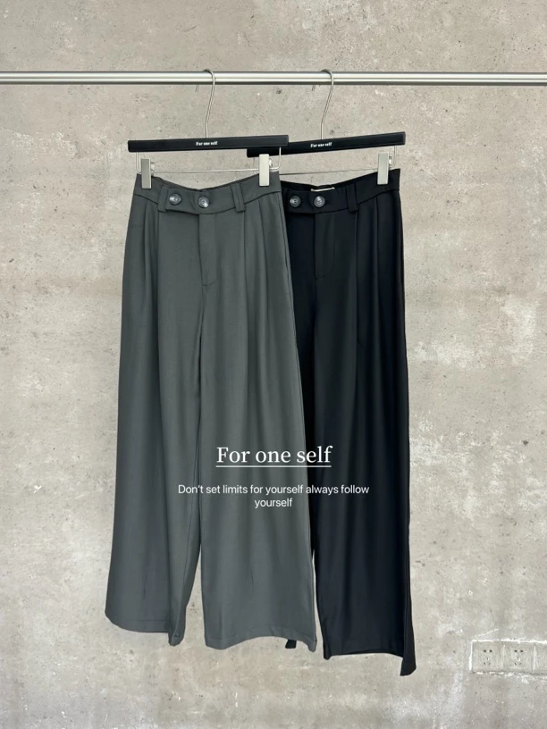 2025早春中性小个子小众新款宽松古美拉德小西装宽松长裤