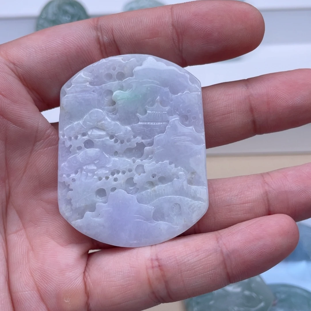 颈饰未镶嵌翡翠多样性发其一 天然A货翡翠0046