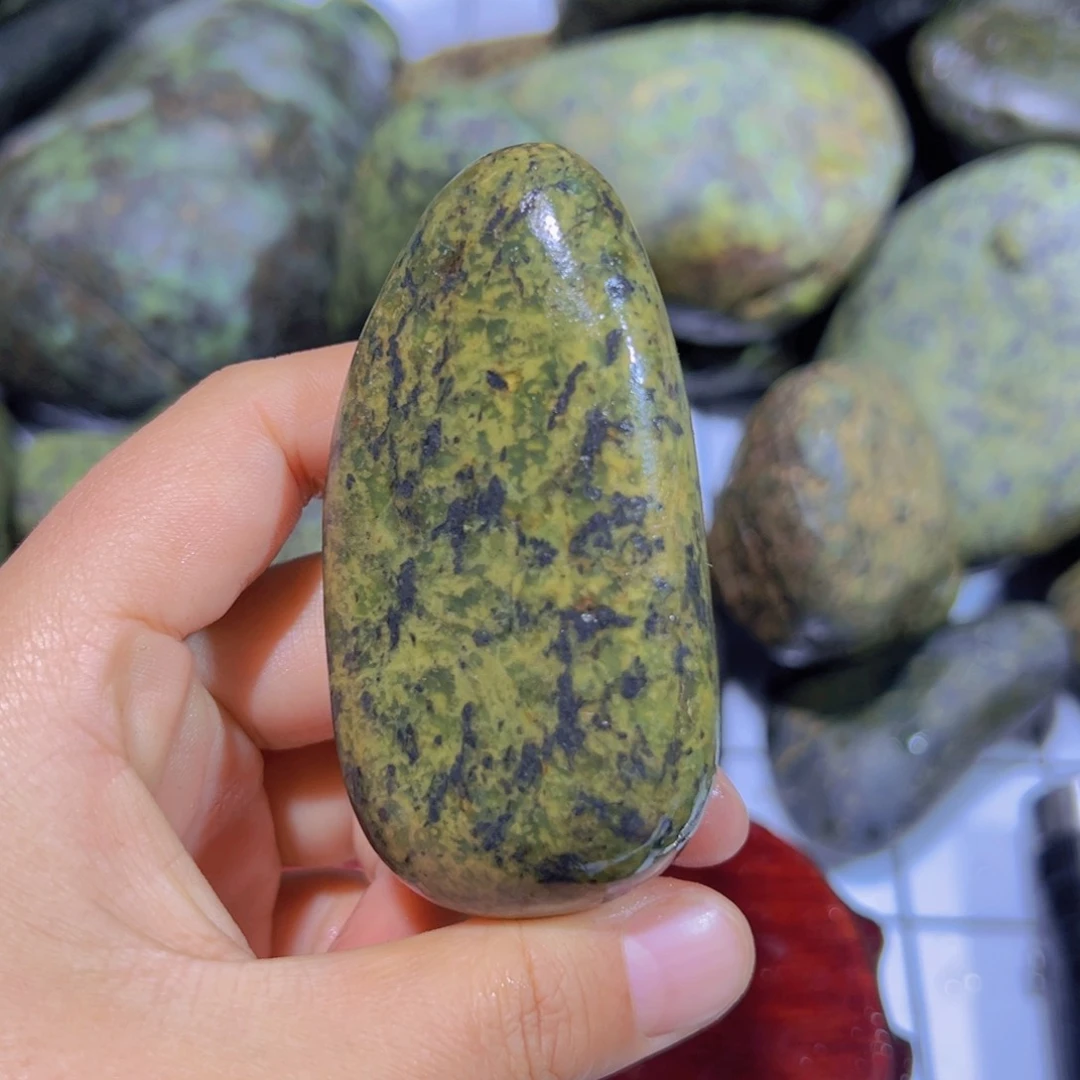 合金蛇纹石玉西藏藏玉药王石文**桃