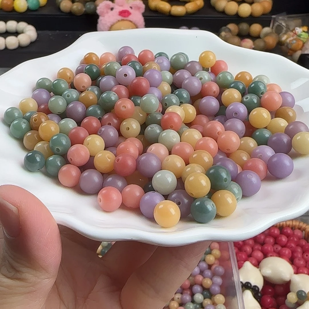 菩提根/象牙果手串卡8/8.5玛卡龙圆100卡牌➕20备珠